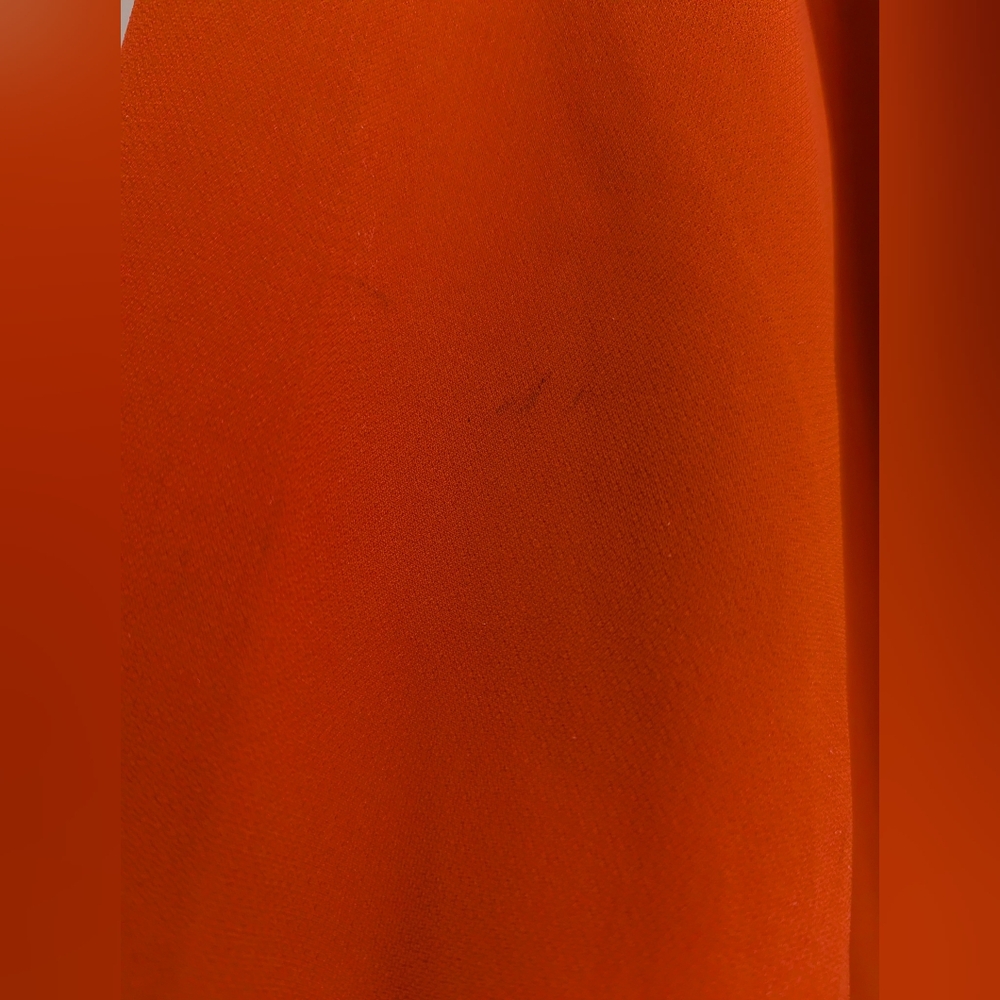 Skies Are Blue Stitch Fix Satin Orange Polyester Blouse Top Sz Small *GUC - Picture 5 of 13